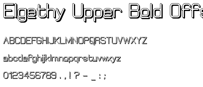Elgethy Upper Bold Offset font